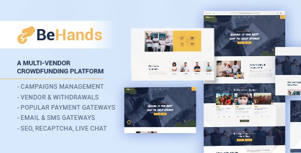 Source Code BeHands – Global Multivendor Crowdfunding Platform