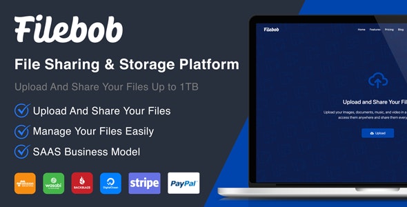 Source Code Filebob – File Sharing And Storage Platform (SAAS Ready)