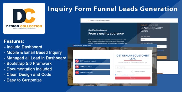 Source Code Inquiry Form Funnel Lead Generation