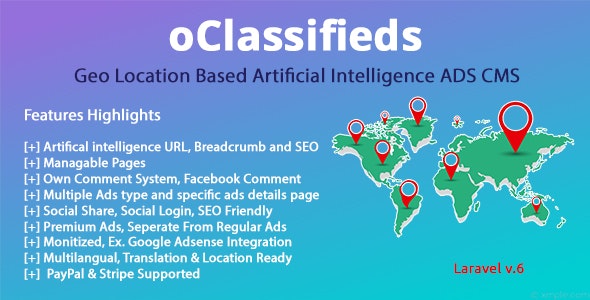 Source Code oClassifieds – PHP and Laravel Geo Classified ads cms