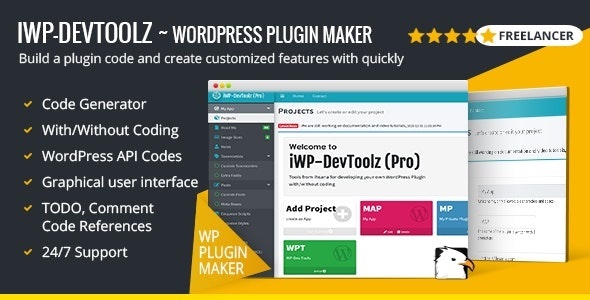 Source Code iWP-DevToolz (Pro) – WordPress Plugin Maker + Code Generator