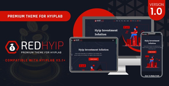 Source Code RedHyip – Premium Theme For HYIPLAB