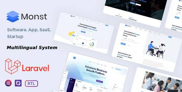 Source Code Monst – Laravel Multilingual Saas Startup Landing Page