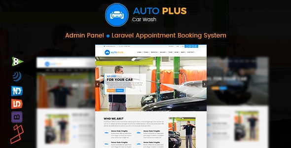 Source Code Auto Plus – Laravel Car Wash Booking