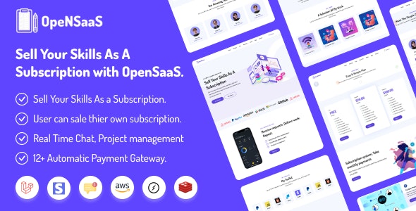 Source Code OpenSaaS – Sell Your Skills As A Subscription (SAAS)