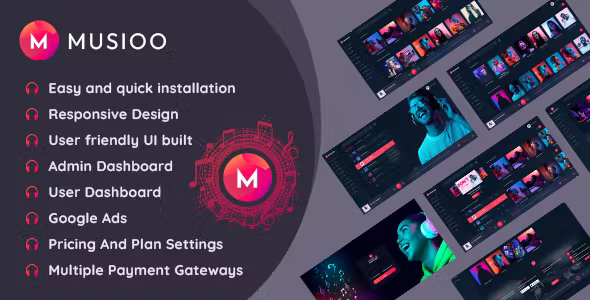 Source Code Musioo Music Streaming Platform Laravel Script 5.0