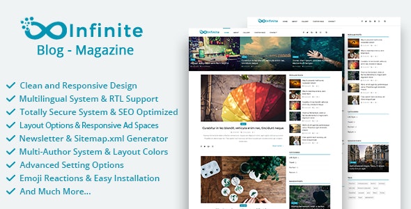 Source Code Infinite – Blog  Magazine Script 4.2.1