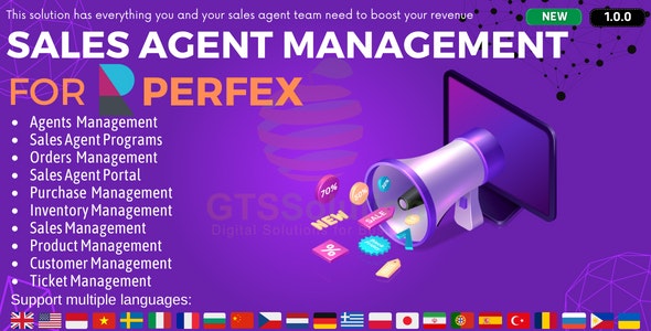 Source Code Sales Agent Management module for Perfex CRM