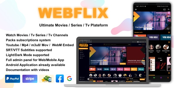 Source Code WebFlix – Movies – TV Series – Live TV Channels – Subscription 1.6