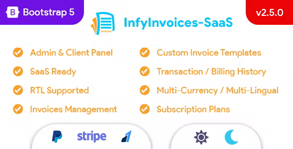 Source Code Laravel Invoices-SaaS Management System – SaaS Invoice / Billing Management