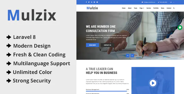 Source Code Mulzix – Multipurpose Business and Agency CMS 1.2