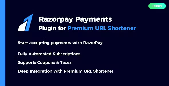 Source Code Razorpay Payment & Subscription Plugin for Premium URL Shortener