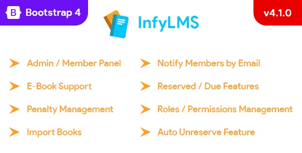 Source Code InfyLMS – Library Management System with E-Books (Laravel + ReactJS) 4.1.0