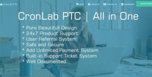 Source Code CronLab PTC | All in One Script for PTC, HyIp, Crypto Trade & Money Investment | Miscellaneous