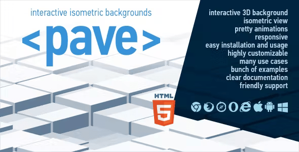 Source Code Pave – Interactive Isometric Backgrounds