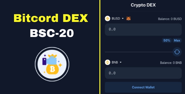 Source Code Bitcord DEX | Cryptocurrency BEP-20 Exchange / Swap