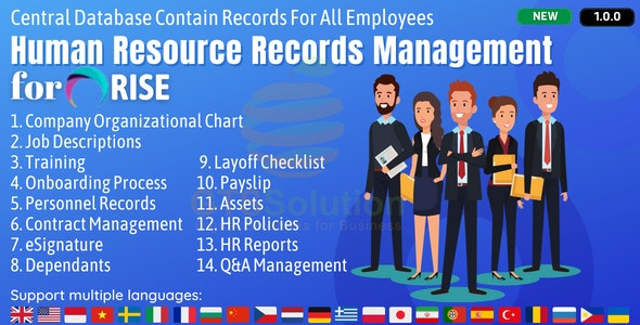 Source Code HR Records plugin for RISE CRM