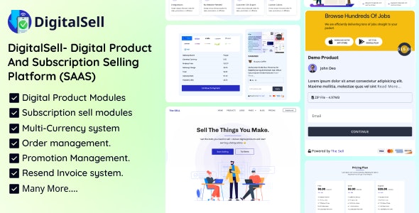 Source Code DigitalSell- Digital Product And Subscription Selling Platform (SAAS)