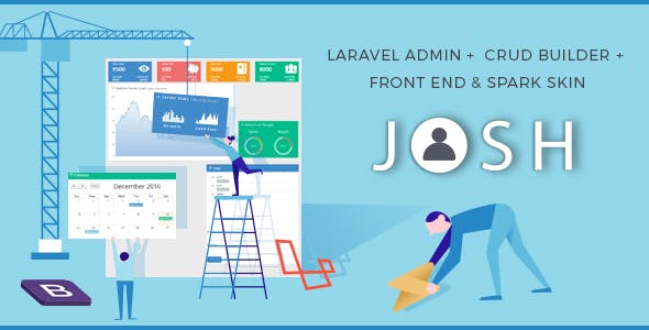 Source Code Josh – Laravel Admin Template + Front End + CRUD