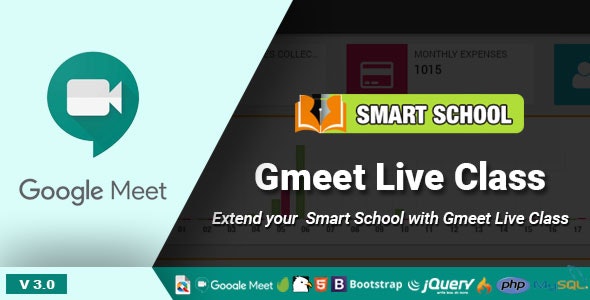 Source Code Smart School Gmeet Live Class 4.0