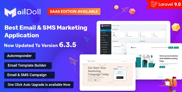 Source Code Maildoll – Email Marketing  SMS Marketing SaaS Application 6.6.0