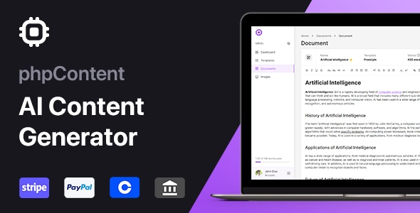 Source Code phpContent – AI Content Generator Platform 1.2.0