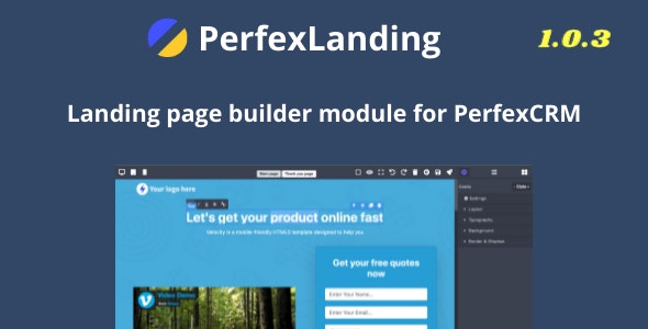 Source Code PerfexLanding – LandingPage builder for PerfexCRM 1.0.4