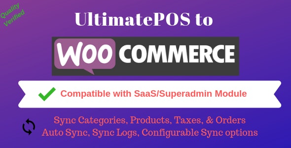 Source Code UltimatePOS to WooCommerce Addon (With SaaS compatible) 4.0