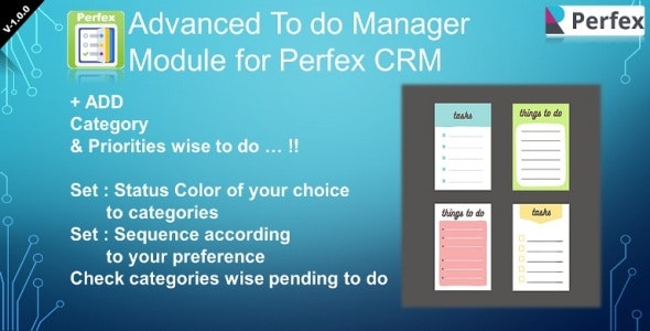 Source Code Advanced To do Manager Module for Perfex CRM 1.0.2