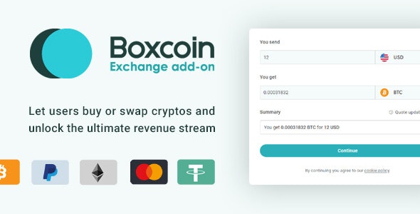 Share Code Crypto Exchange – Swap  Buy Bitcoin – Boxcoin Exchange Addon