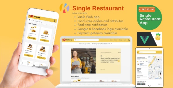 Source Code Karenderia Single Restaurant Website Food Ordering and Restaurant Panel