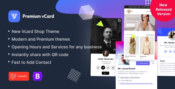 Share Code Premium vCard / Resume / CV / Portfolio / Digital Business Card – Laravel 10