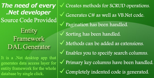 Share Code Entity Framework DAL Generator – Source Code