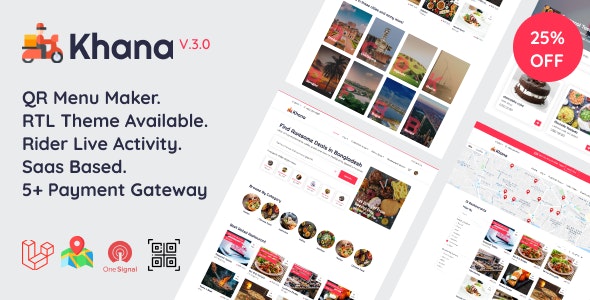 Khana – Multi Resturant Food Ordering, Restaurant Management With Saas And QR Menu Maker