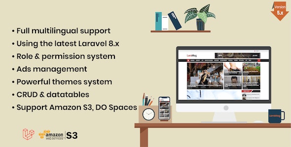 LaraMag – Laravel News & Magazine Multilingual System