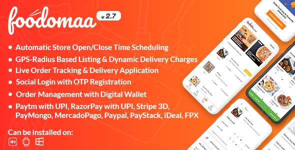 Foodomaa – Multi-restaurant Food Ordering, Restaurant Management and Delivery Application