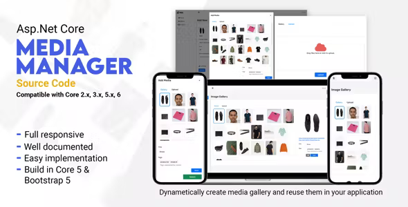 Source Code Media Manager – Asp.Net Core Mvc Advanced Gallery, Image, Media Manager | EF Core