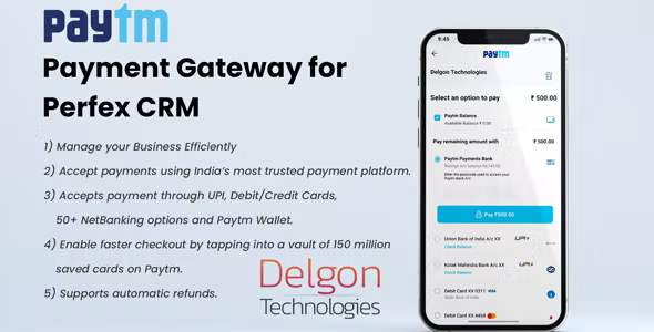 Source Code Paytm Payment Gateway Plugin for Perfex CRM