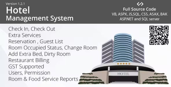 Source Code Hotel Management System – VB, ASP.NET, AJAX, Multiple TAX (GST)