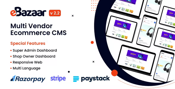 Source Code eBazaar – Multi Vendor E-Commerce CMS  2.2