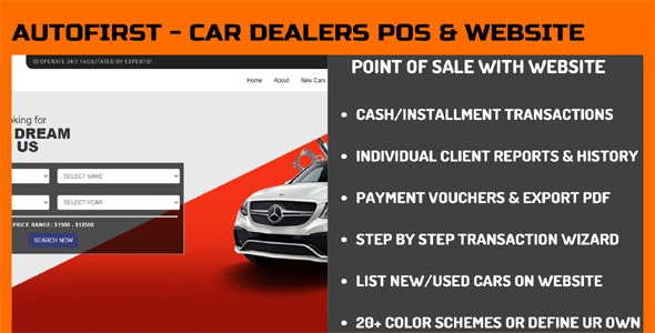 Source Code AutoFirst – Car Selling POS & Website – Automotives/Vehicles Software 2.0.0.3.5