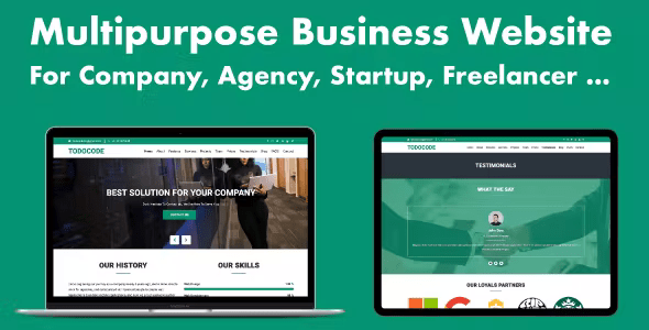 Source Code Multipurpose Business Website for Company, Agency, Startup