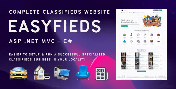 Source Code Classifieds Website Project in ASP .Net MVC C# – Easyfieds