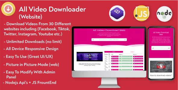 Source Code All Video Downloader Web – Javascript