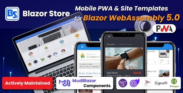 Source Code Blazor Store – Mobile PWA and Site Templates with Powerful Built-in Functions 1.1.10