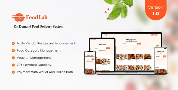 Source Code FoodLab – On demand Food Delivery System 1.1