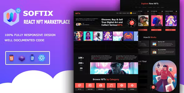 Source Code NFT Softix – NFT Marketplace with React js