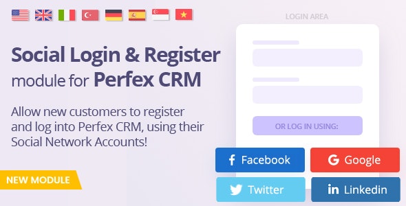 Source Code Social Media Login module for Perfex – Register and Log-in using social networks