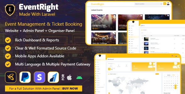 Source Code EventRight – Ticket Sales and Event Booking & Management System – (saas) 6.0