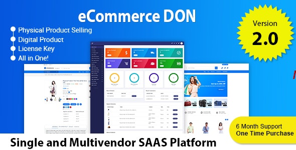 Source Code eCommerce DON – Multitenancy Multi vendor and Single vendor Online Store Platform